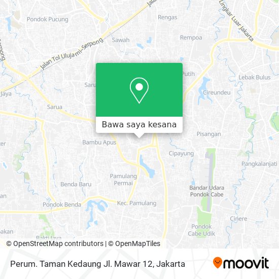 Peta Perum. Taman Kedaung Jl. Mawar 12