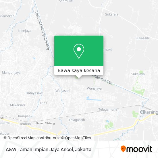 Peta A&W Taman Impian Jaya Ancol