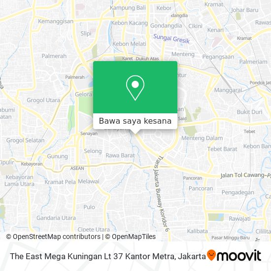 Peta The East Mega Kuningan Lt 37 Kantor Metra