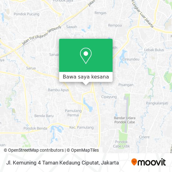 Peta Jl. Kemuning 4 Taman Kedaung Ciputat