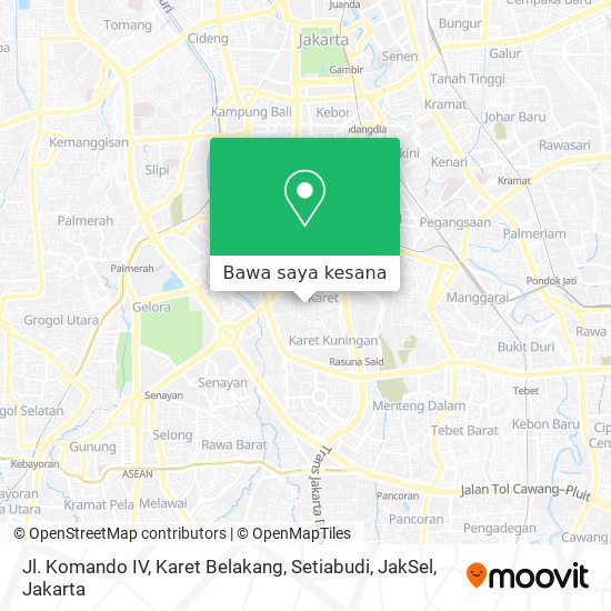 Peta Jl. Komando IV, Karet Belakang, Setiabudi, JakSel