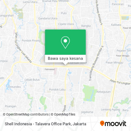 Peta Shell Indonesia - Talavera Office Park