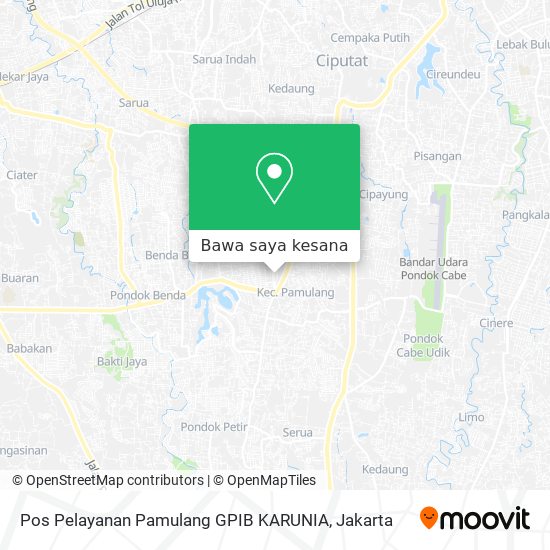 Peta Pos Pelayanan Pamulang GPIB KARUNIA