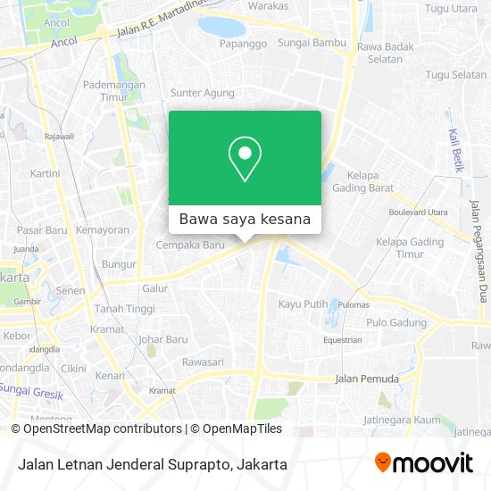 Peta Jalan Letnan Jenderal Suprapto