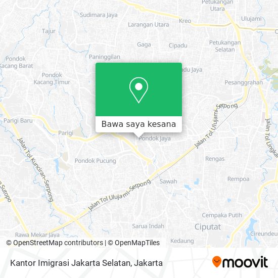 Peta Kantor Imigrasi Jakarta Selatan