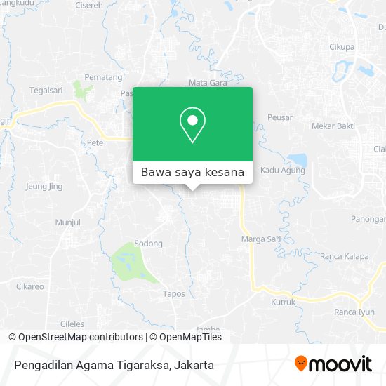 Peta Pengadilan Agama Tigaraksa