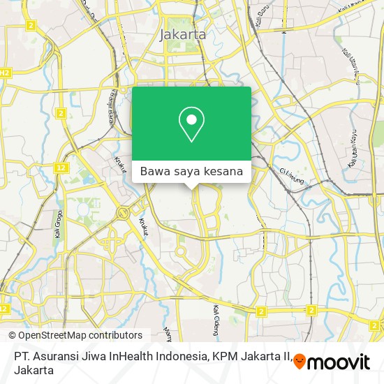 Peta PT. Asuransi Jiwa InHealth Indonesia, KPM Jakarta II