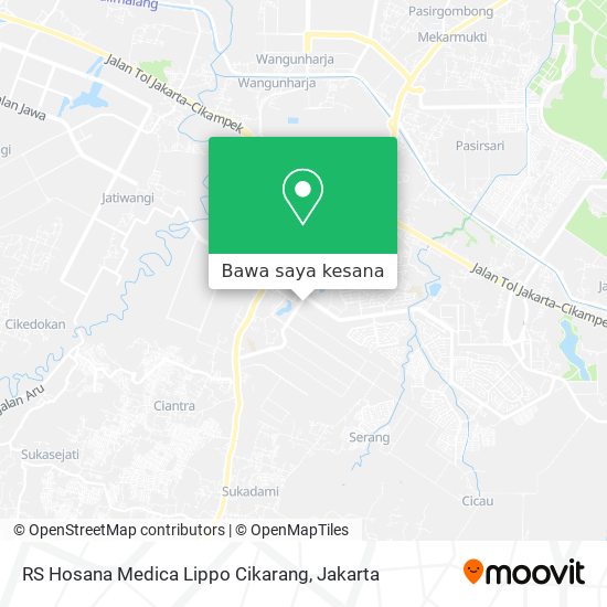 Peta RS Hosana Medica Lippo Cikarang