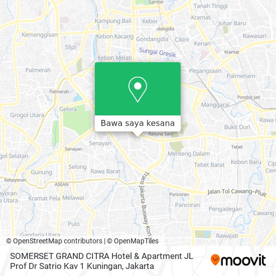 Peta SOMERSET GRAND CITRA Hotel & Apartment JL Prof Dr Satrio Kav 1 Kuningan