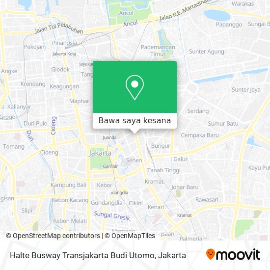 Peta Halte Busway Transjakarta Budi Utomo