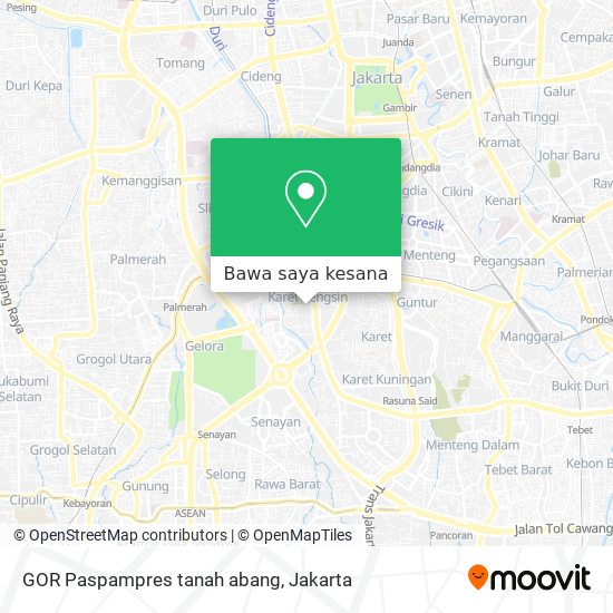 Peta GOR Paspampres tanah abang