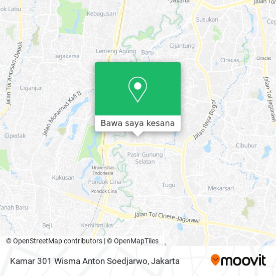 Peta Kamar 301 Wisma Anton Soedjarwo