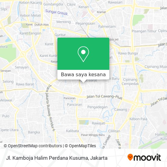 Peta Jl. Kamboja Halim Perdana Kusuma