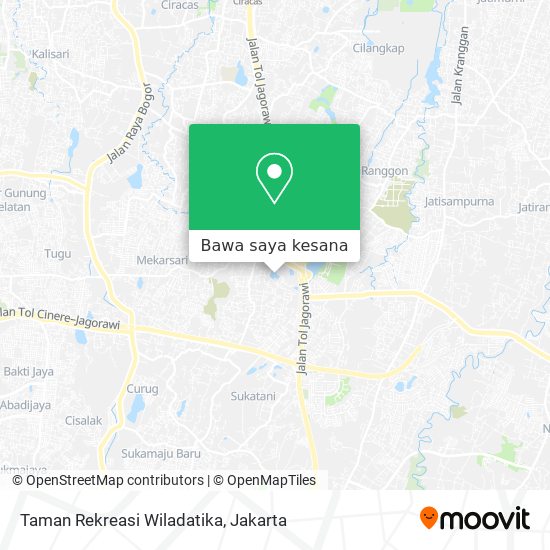 Peta Taman Rekreasi Wiladatika