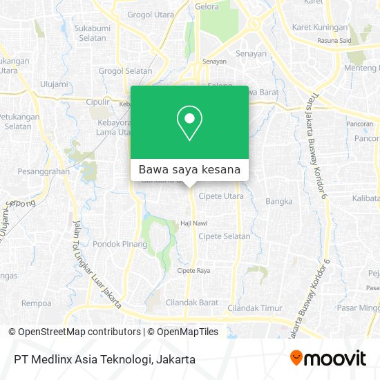 Peta PT Medlinx Asia Teknologi