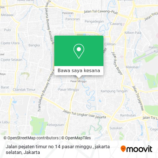 Peta Jalan pejaten timur no 14 pasar minggu , jakarta selatan