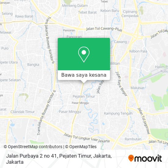 Peta Jalan Purbaya 2 no 41, Pejaten Timur, Jakarta