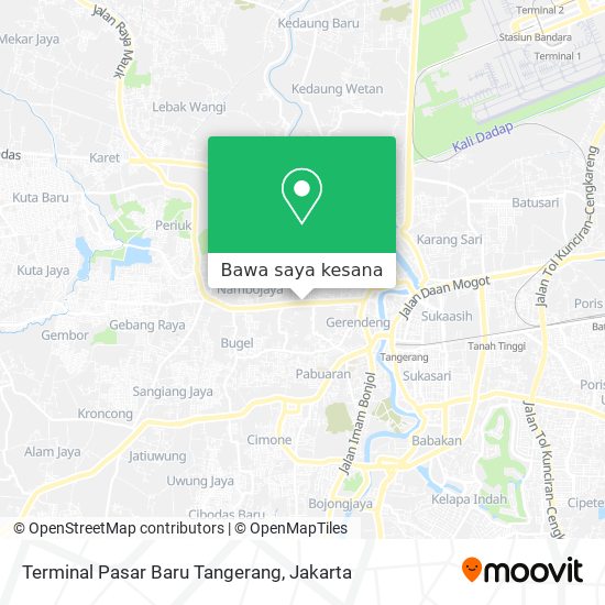Peta Terminal Pasar Baru Tangerang