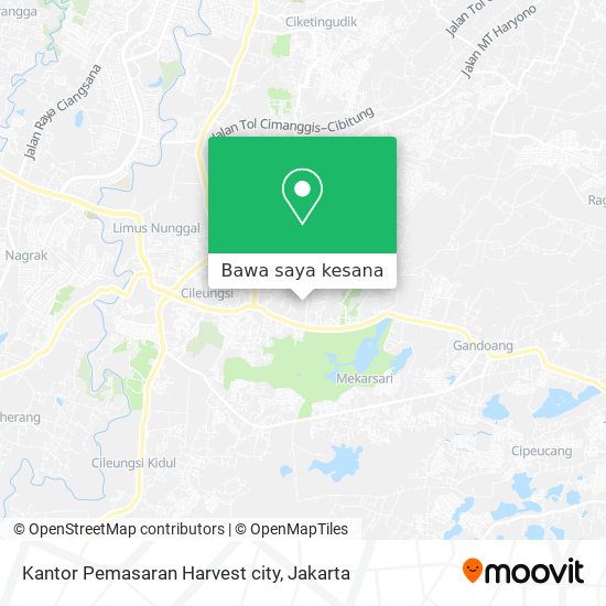 Peta Kantor Pemasaran Harvest city