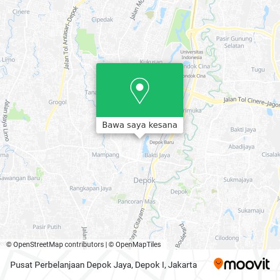 Peta Pusat Perbelanjaan Depok Jaya, Depok I