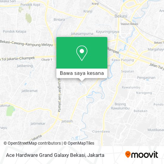 Peta Ace Hardware Grand Galaxy Bekasi