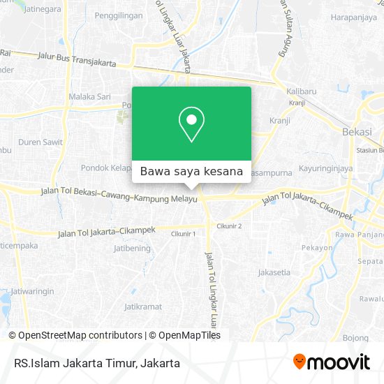 Peta RS.Islam Jakarta Timur