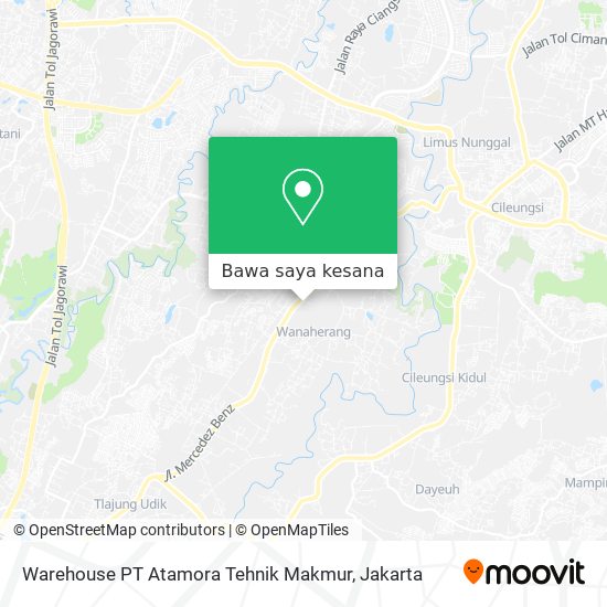 Peta Warehouse PT Atamora Tehnik Makmur