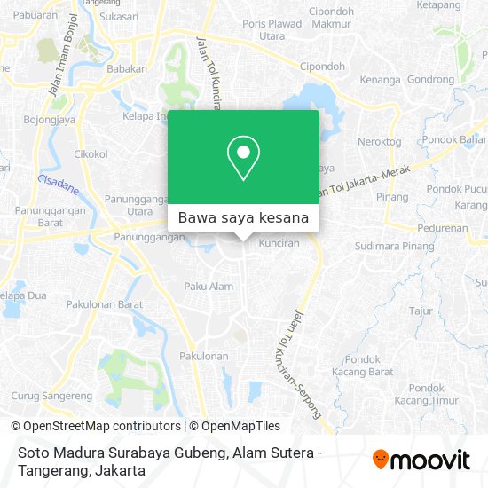 Peta Soto Madura Surabaya Gubeng, Alam Sutera - Tangerang