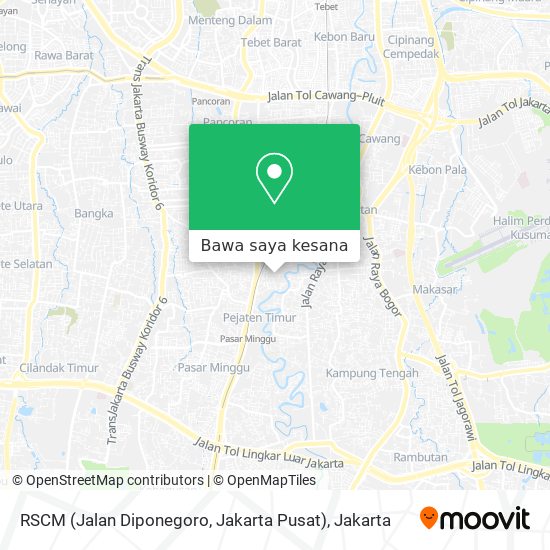 Peta RSCM (Jalan Diponegoro, Jakarta Pusat)
