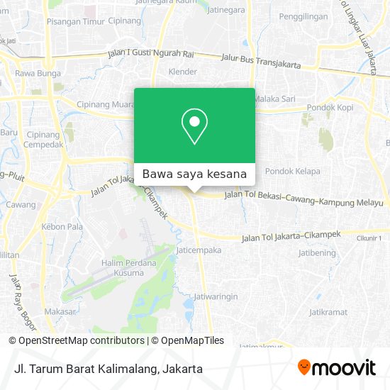 Peta Jl. Tarum Barat Kalimalang