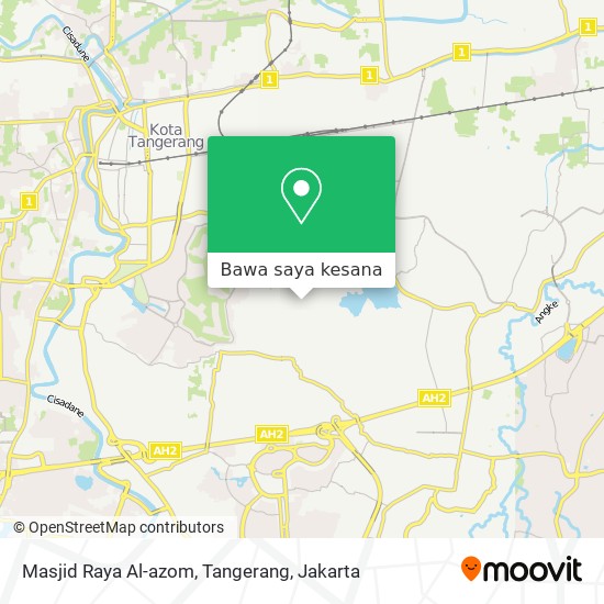 Peta Masjid Raya Al-azom, Tangerang