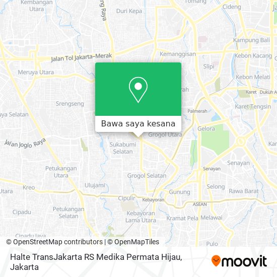 Peta Halte TransJakarta RS Medika Permata Hijau