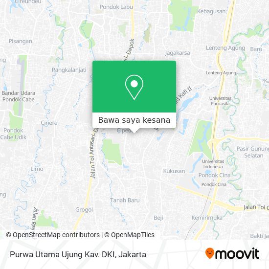 Peta Purwa Utama Ujung Kav. DKI