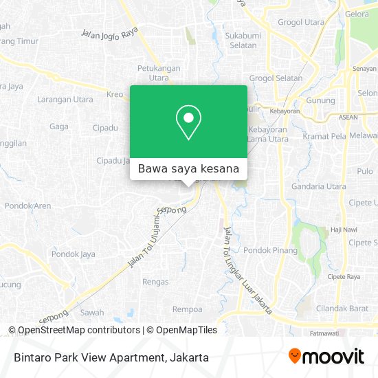 Peta Bintaro Park View Apartment