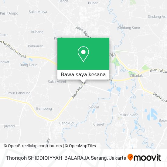 Peta Thoriqoh SHIDDIQIYYAH ,BALARAJA Serang