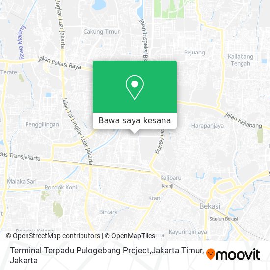 Peta Terminal Terpadu Pulogebang Project,Jakarta Timur