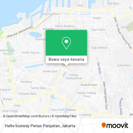 Peta Halte busway Penas Panjaitan