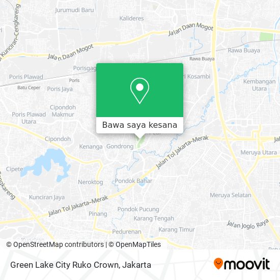 Peta Green Lake City Ruko Crown