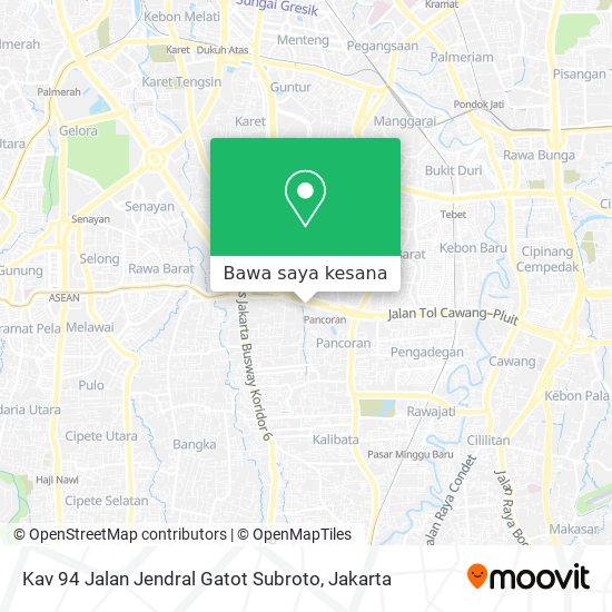 Peta Kav 94 Jalan Jendral Gatot Subroto