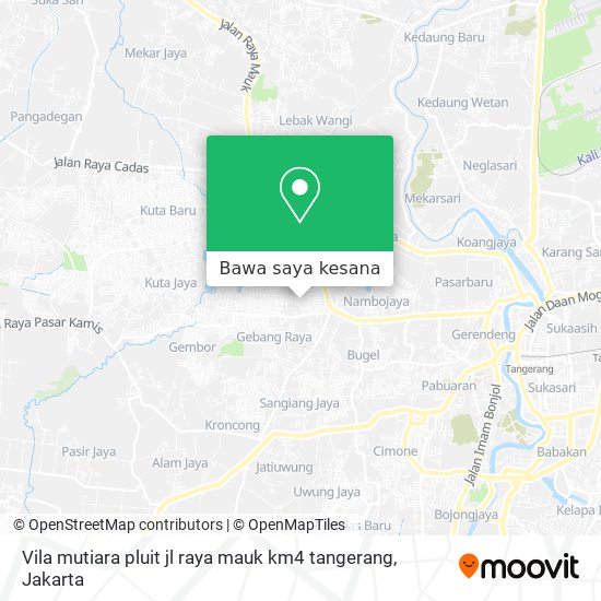 Peta Vila mutiara pluit jl raya mauk km4 tangerang