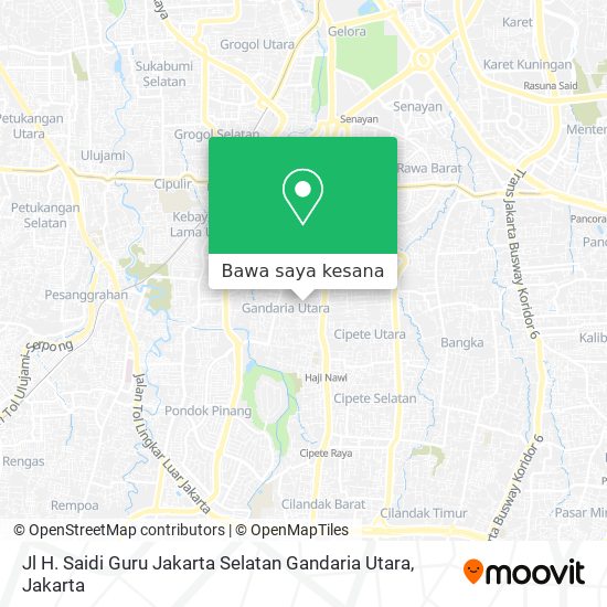 Peta Jl H. Saidi Guru Jakarta Selatan Gandaria Utara