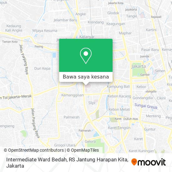 Peta Intermediate Ward Bedah, RS Jantung Harapan Kita