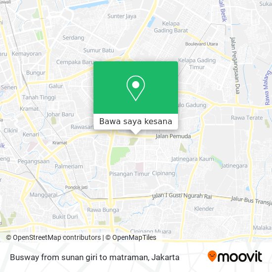 Peta Busway from sunan giri to matraman