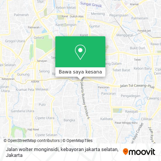 Peta Jalan wolter monginsidi, kebayoran jakarta selatan