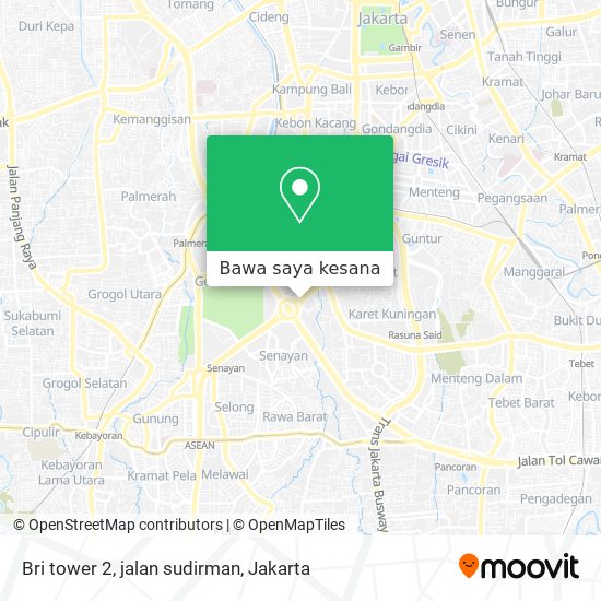 Peta Bri tower 2, jalan sudirman