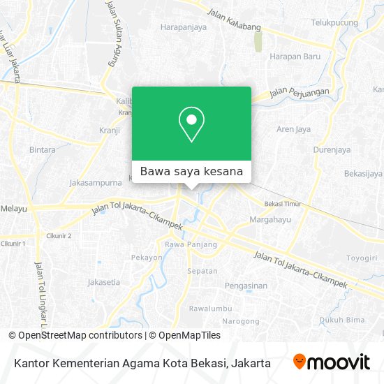 Peta Kantor Kementerian Agama Kota Bekasi