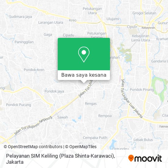 Peta Pelayanan SIM Keliling (Plaza Shinta-Karawaci)