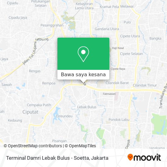 Peta Terminal Damri Lebak Bulus - Soetta