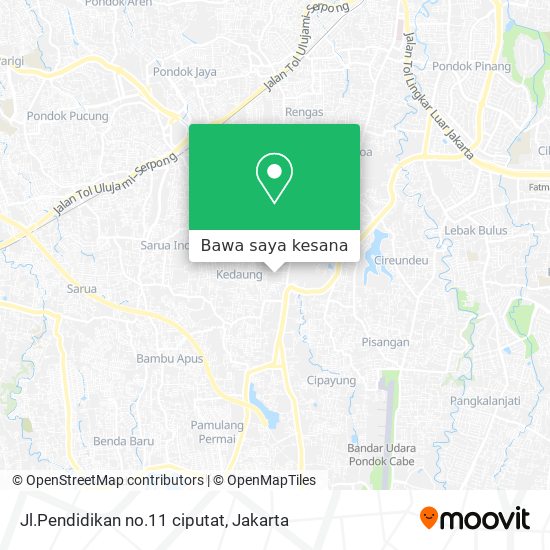 Peta Jl.Pendidikan no.11 ciputat