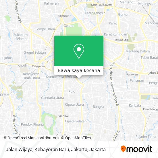 Peta Jalan Wijaya, Kebayoran Baru, Jakarta
